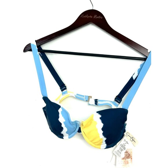 New Jessica Simpson Womens Sz S Smooth Sailing Tie Dye Underwire Bikini Top T3 - Picture 3 of 10